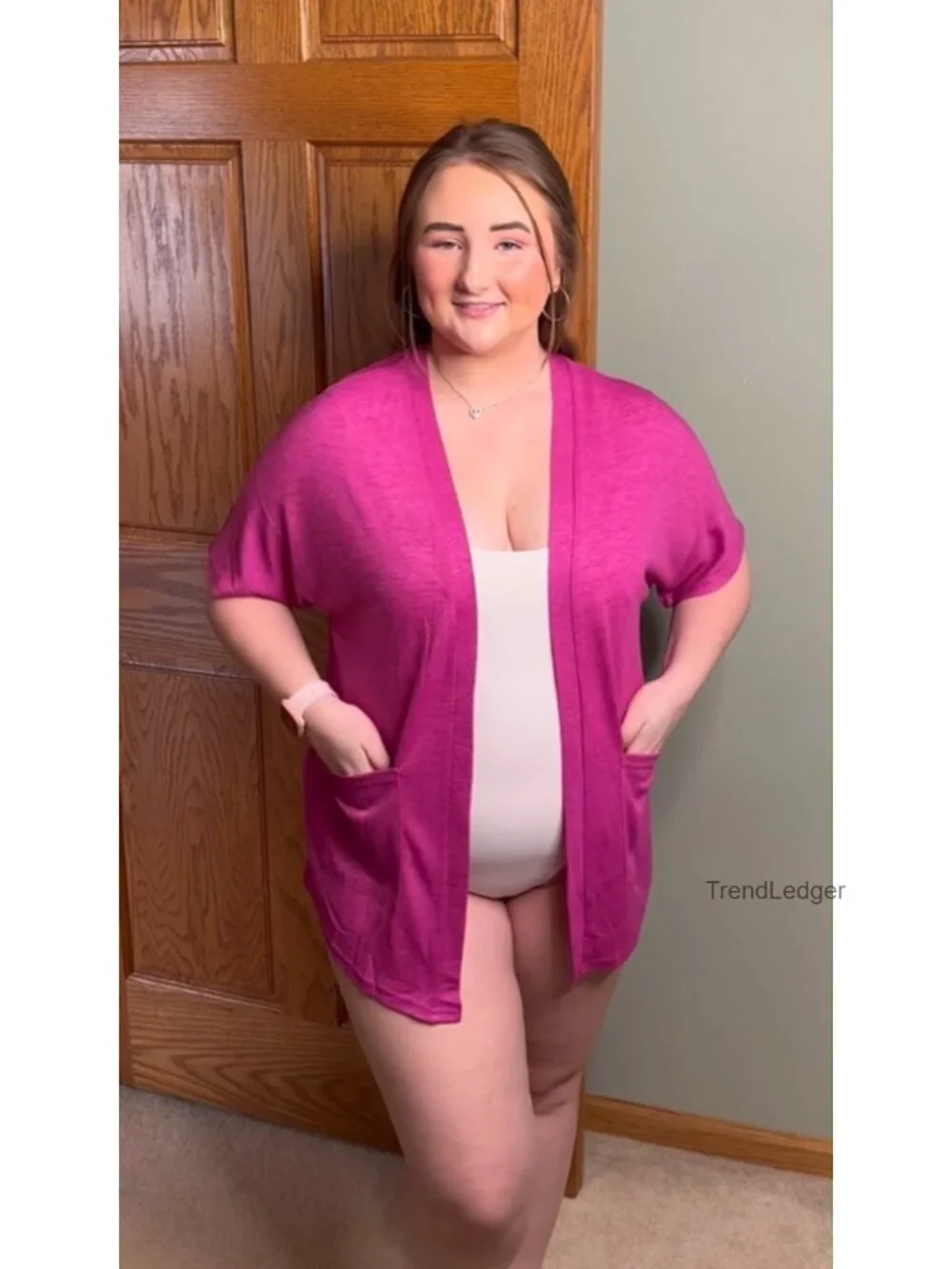Short Sleeve Open Front Cardigan Lightweight Summer with Pockets Casual Cover Up